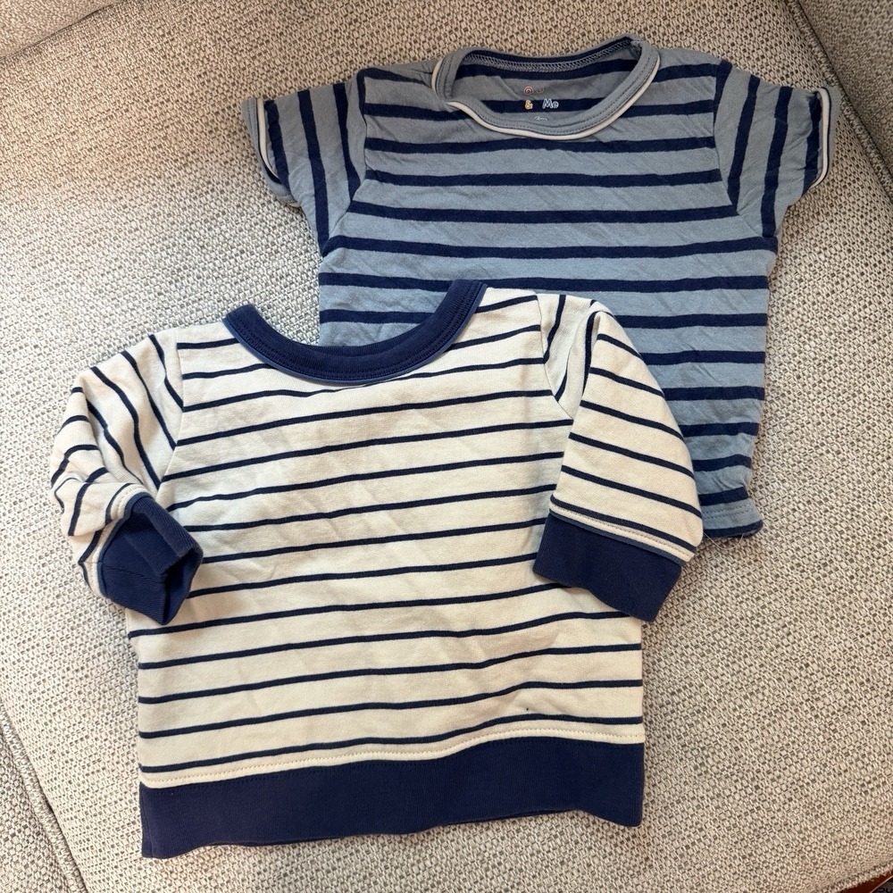 Oso & Me 2 6M Striped Tops Remy Sweatshirt and Willie T-Shirt 6 Months